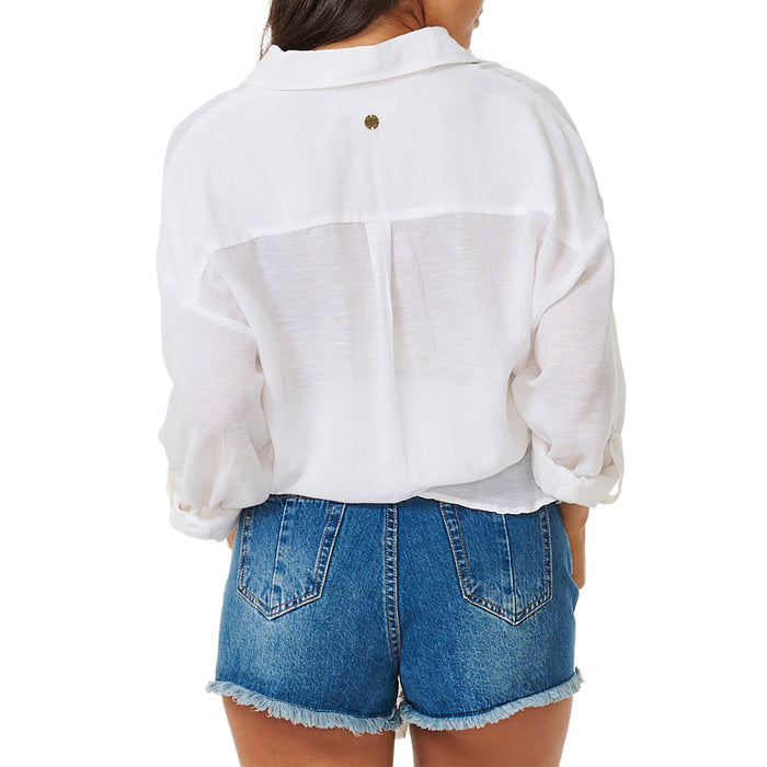 Rip Curl Premium Linen Long-Sleeve Shirt - Women's White
