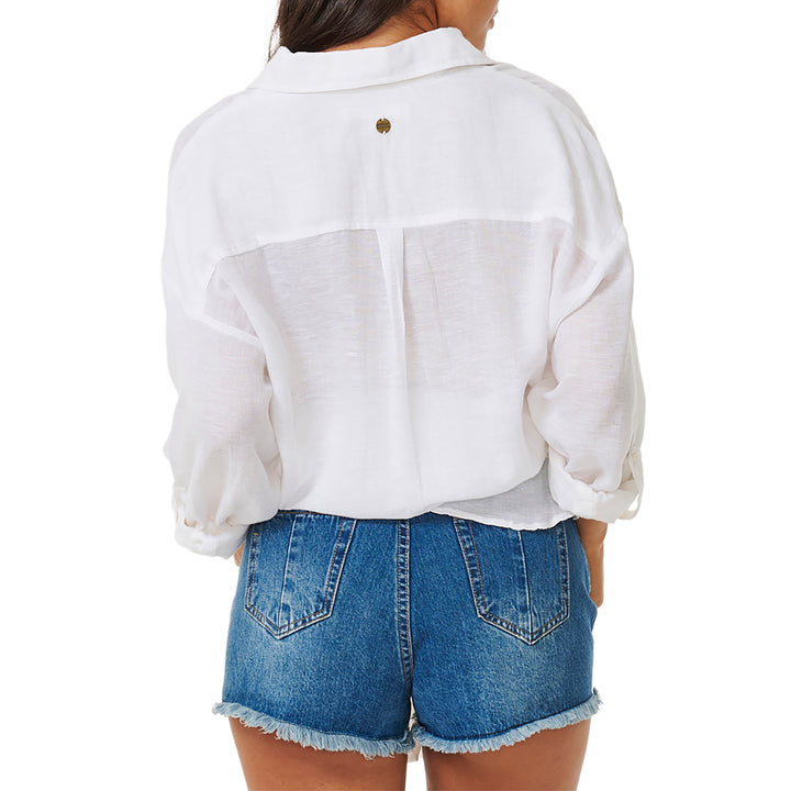 Rip Curl Premium Linen Long-Sleeve Shirt - Women's White
