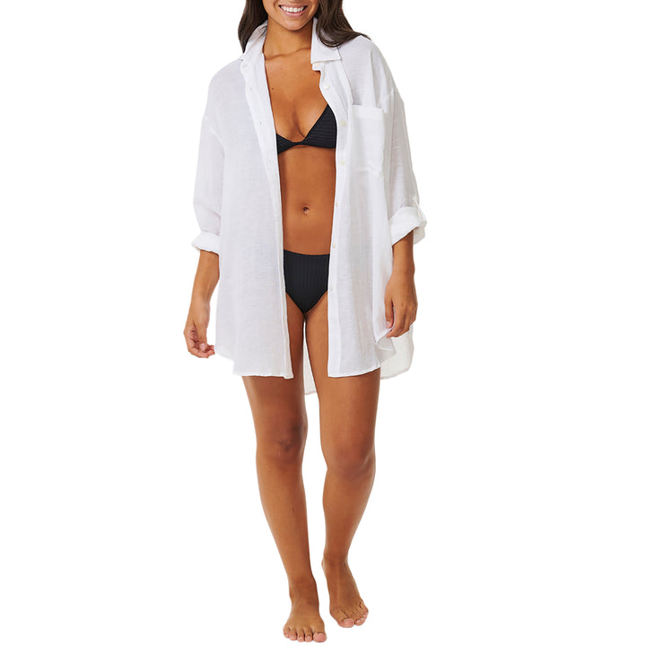 Rip Curl Premium Linen Long-Sleeve Shirt - Women's White