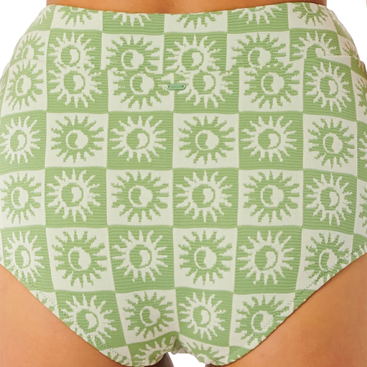 Rip Curl Summer Check Jacquard Boyleg Bikini Bottom - Women's Green