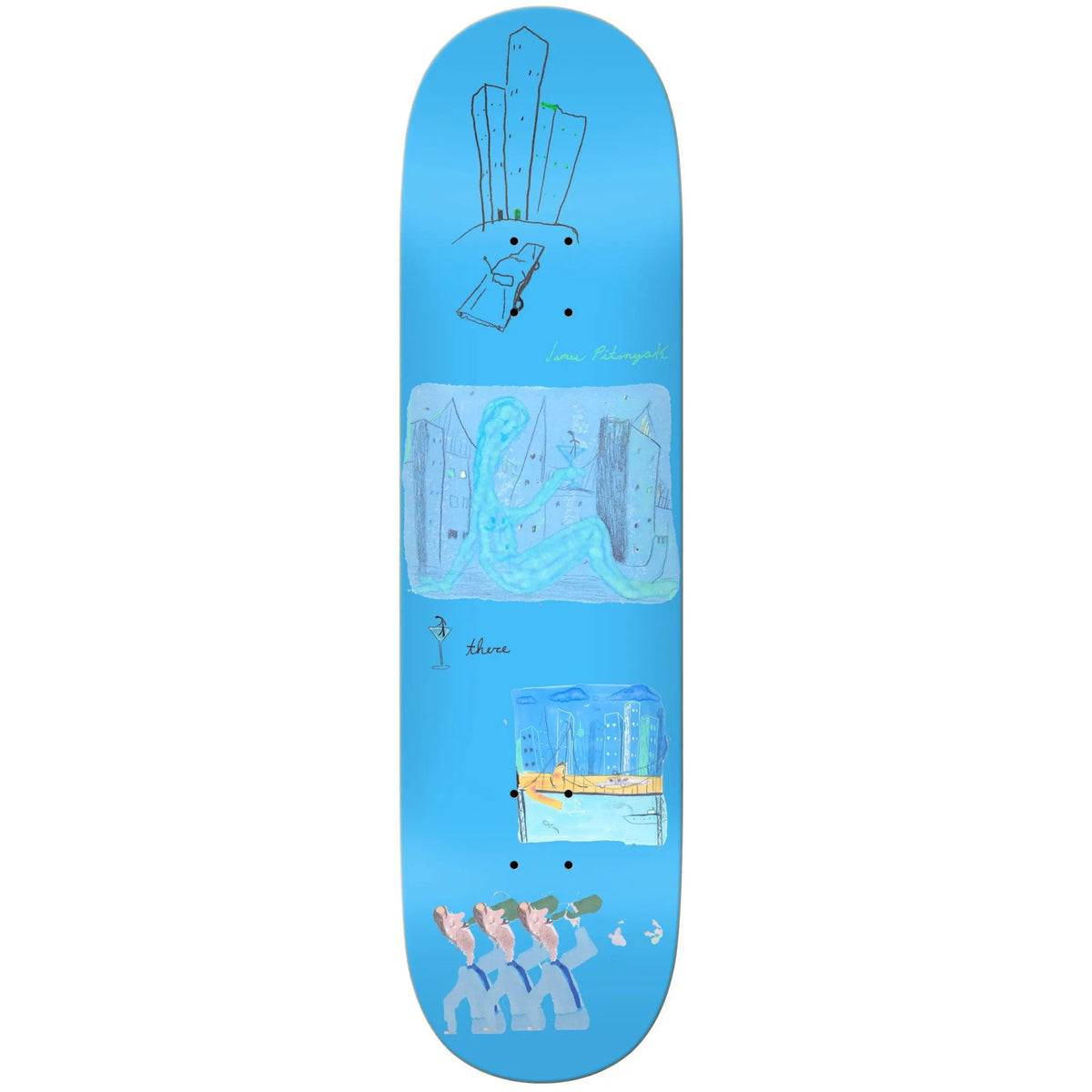 There Skateboards James One More Drink 8.5 Skateboard Deck