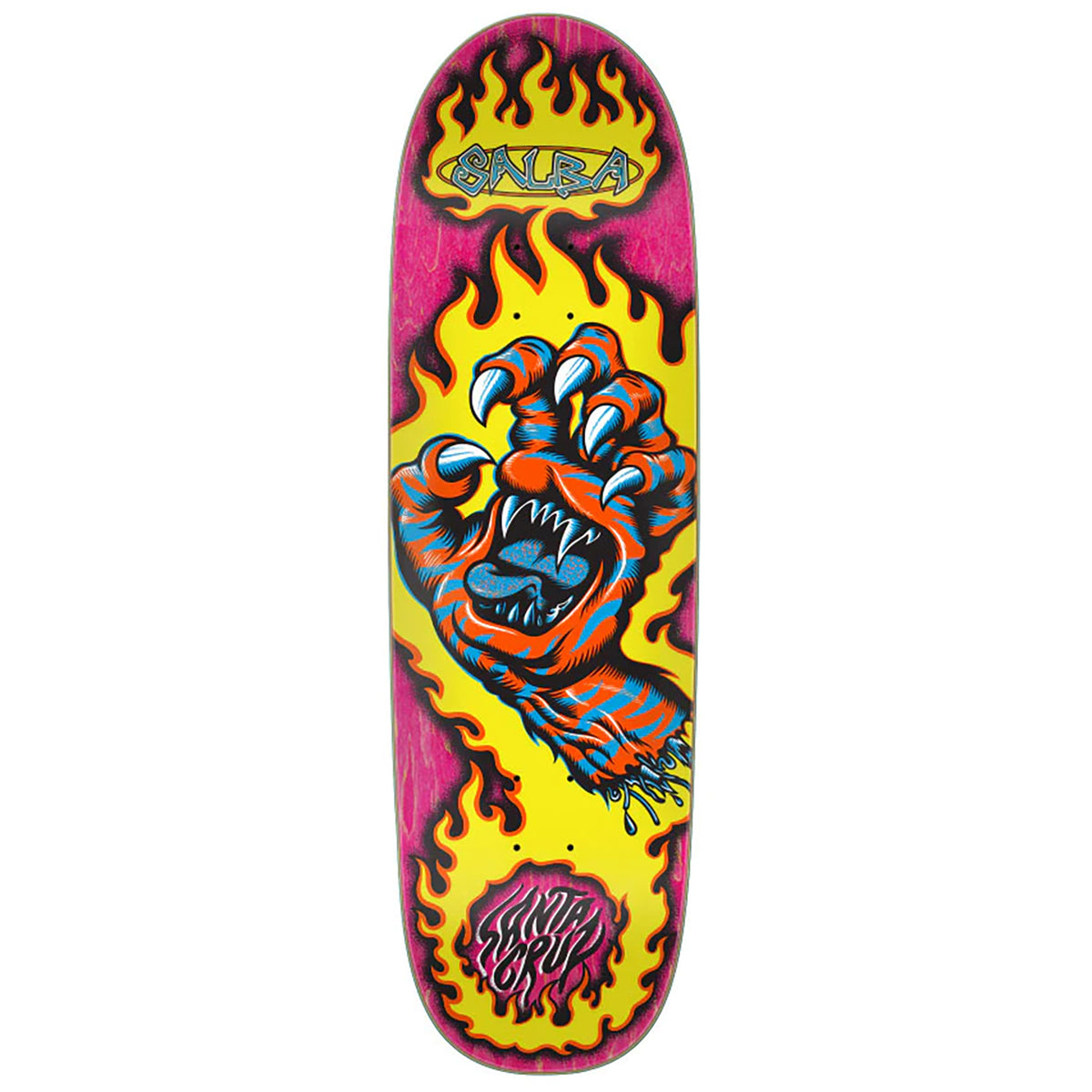 Santa Cruz Salba Tiger Hand Shaped 9.25 Skateboard Deck