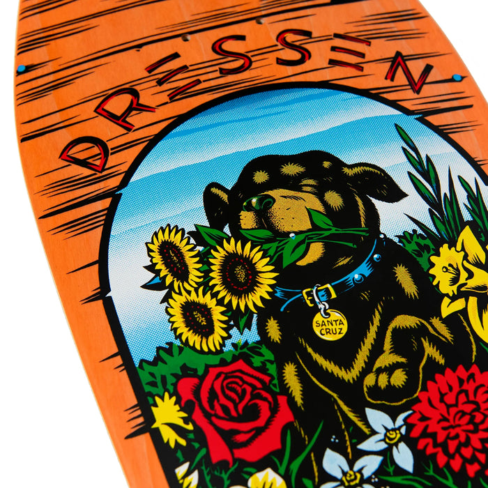 Santa Cruz Dressen Pup Reissue 9.5 Skateboard Deck