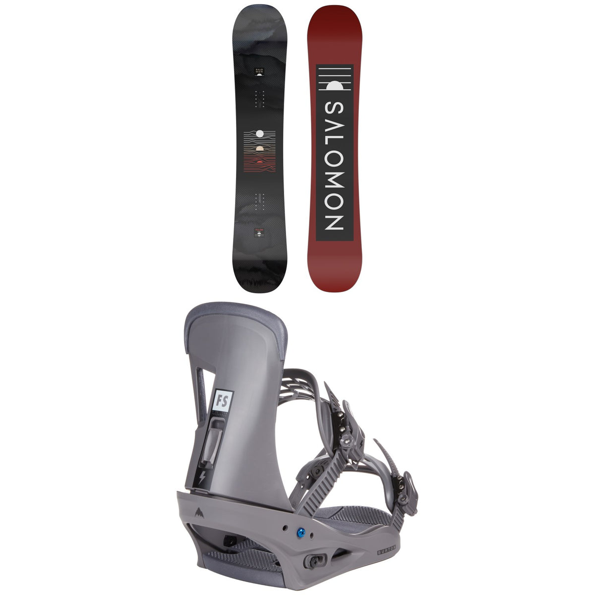 Salomon Pulse Snowboard + Burton Freestyle Snowboard Bindings 2023
