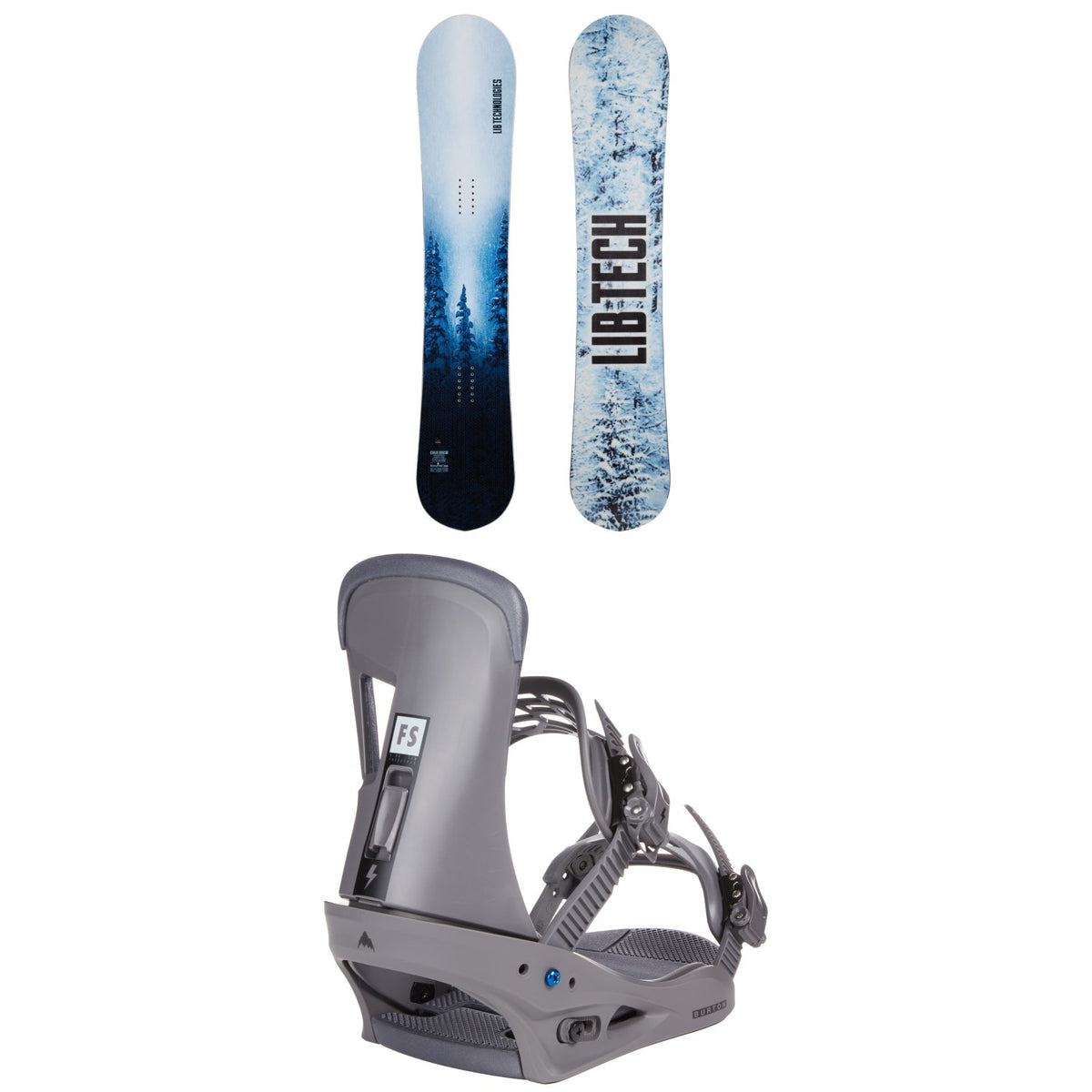 Lib Tech Cold Brew C2 Snowboard + Burton Freestyle Snowboard Bindings 2023