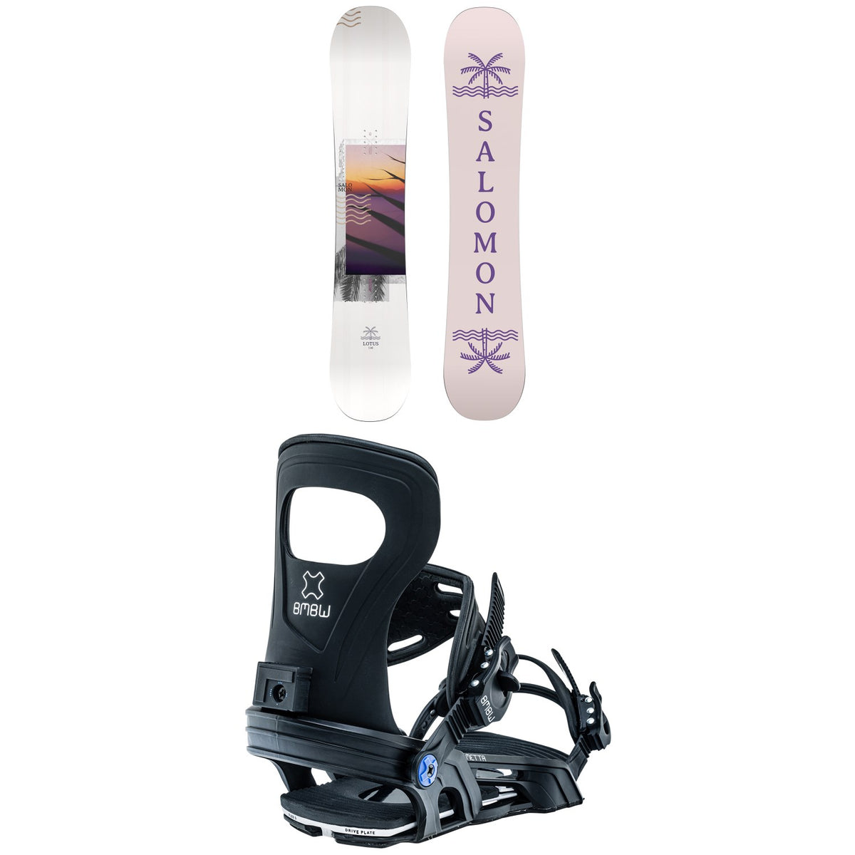 Salomon Lotus Snowboard + Bent Metal Metta Snowboard Bindings - Women's 2023