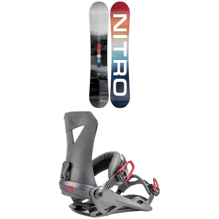 Nitro Team Snowboard + Zero Snowboard Bindings 2023