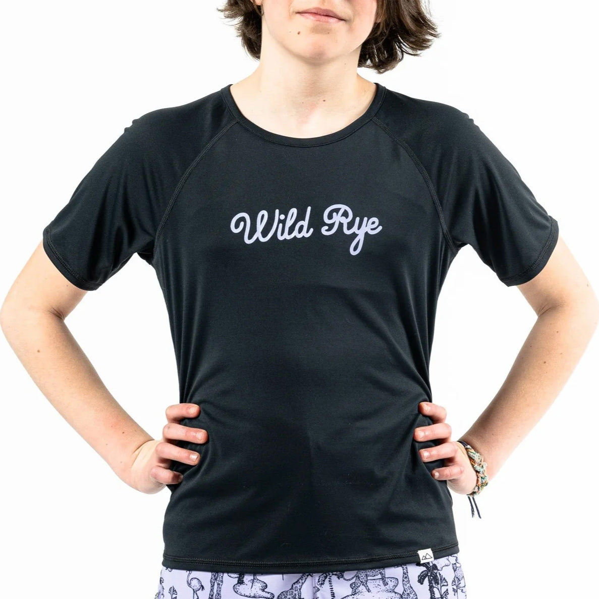 Wild Rye Skylar Short Sleeve Jersey - Girls' Black