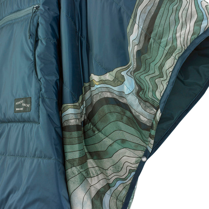 Therm-a-Rest Honcho Poncho OuterSpace Blue/Topo Wave