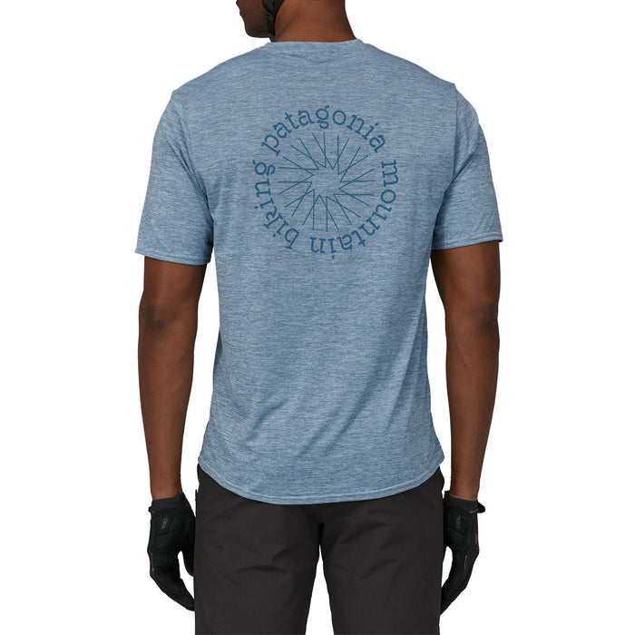 Patagonia Cap Cool Daily Graphic-Lands Shirt - Men's Spoke Stencil: Steam Blue X-Dye