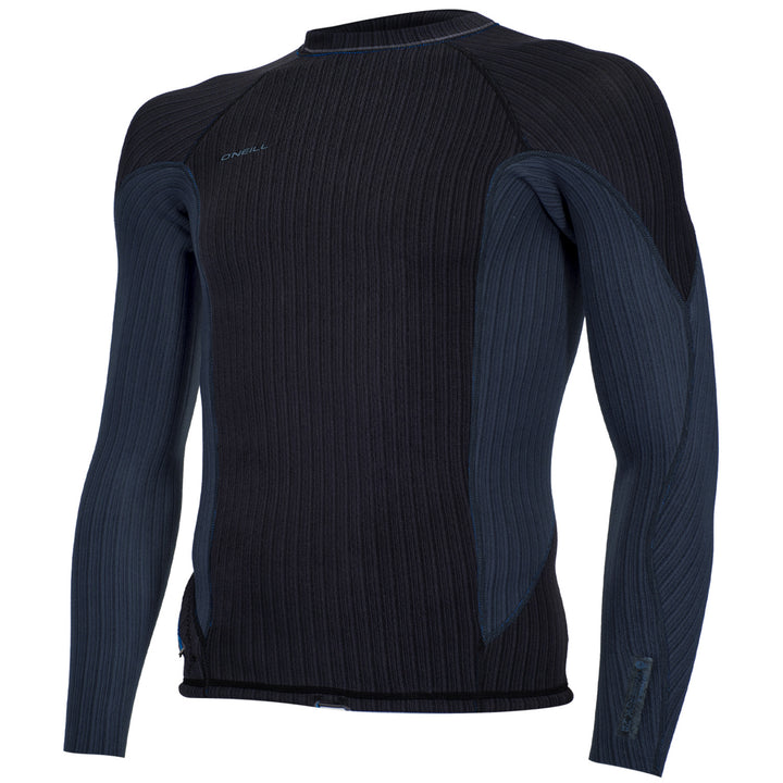 O'Neill 2mm Hyperfreak Comp-X Long Sleeve Top Black/Cadet Blue