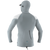 O'Neill Premium Skins O'Zone Long Sleeve Hooded Rashguard Cool Gray/White/White