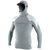 O'Neill Premium Skins O'Zone Long Sleeve Hooded Rashguard Cool Gray/White/White