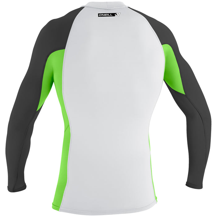 O'Neill Premium Skins Long Sleeve Rashguard White/Dayglo/Raven