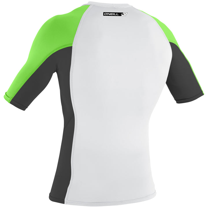 O'Neill Premium Skins Short Sleeve Rashguard White/Raven/Dayglo