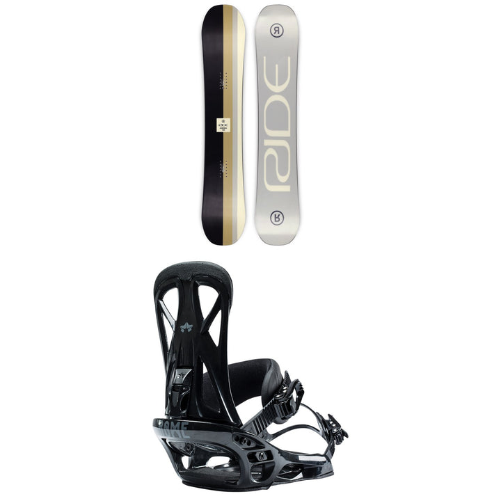 Ride Agenda Snowboard + Rome United Snowboard Bindings 2023
