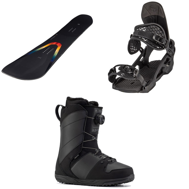 Arbor Formula Rocker Snowboard + Arbor Spruce Snowboard Bindings + Ride Anthem Snowboard Boots 2023