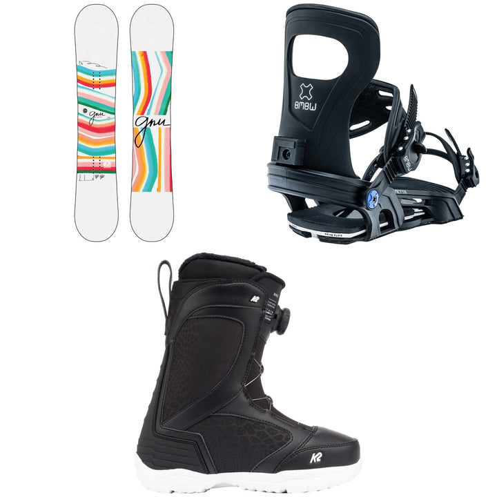 GNU B-Nice BTX Snowboard + Bent Metal Metta Snowboard Bindings + K2 Benes Snowboard Boots - Women's 2023
