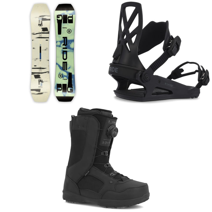 Ride Twinpig Snowboard + C-4 Snowboard  Bindings + Jackson Snowboard Boots 2023