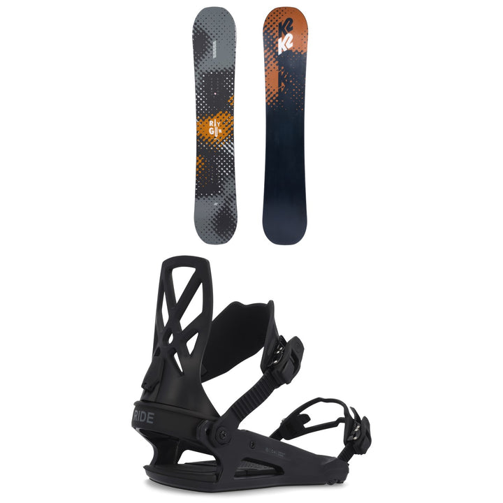 K2 Raygun Snowboard + Ride C-4 Snowboard Bindings 2023