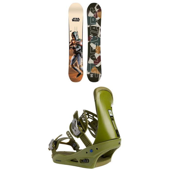 DC Star Wars Boba Fett Ply Snowboard + Burton Freestyle Snowboard Bindings 2023