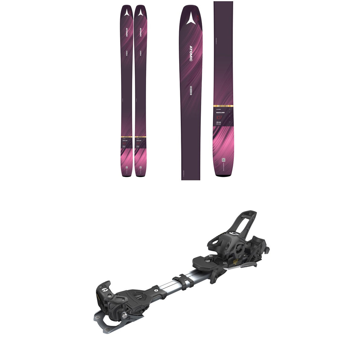 Atomic Backland 107 Skis - Women's + Tyrolia Ambition 12 Alpine Touring Ski Bindings