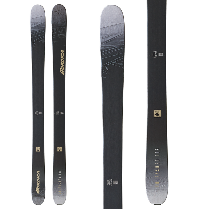Nordica Unleashed 108 Skis + Salomon Strive 13 Demo Ski Bindings 2023