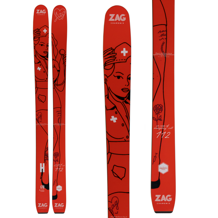 ZAG H-106 Nurse Skis + Atomic Warden 13 Demo Ski Bindings 2023