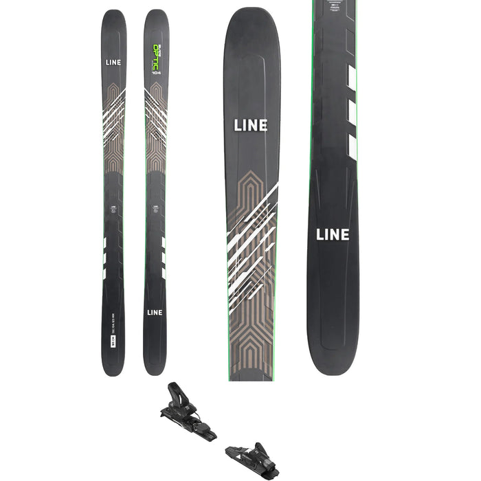 Line Skis Blade Optic 104 Skis + Salomon Strive 11 Demo Ski Bindings 2023