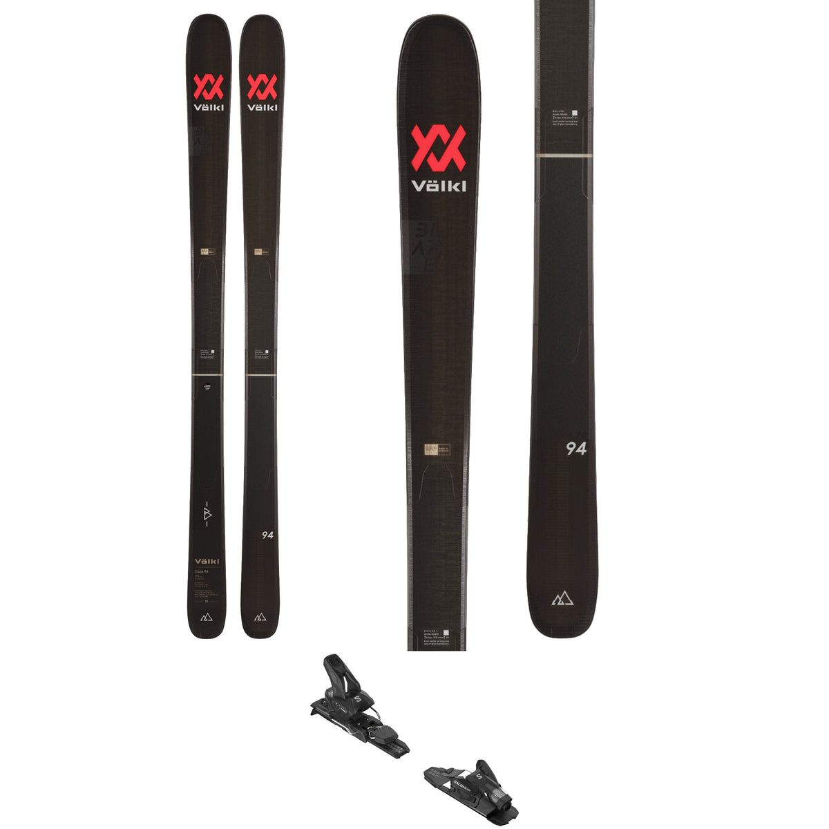 Völkl Blaze 94 W Skis + Salomon Strive 11 Demo Ski Bindings - Women's 2023