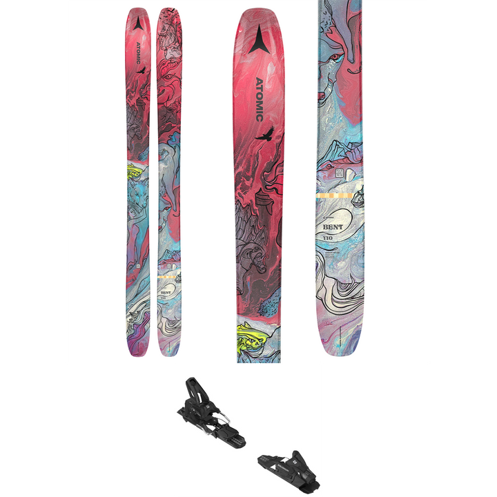 Atomic Bent 110 Skis + Salomon Strive 13 Demo Ski Bindings 2023