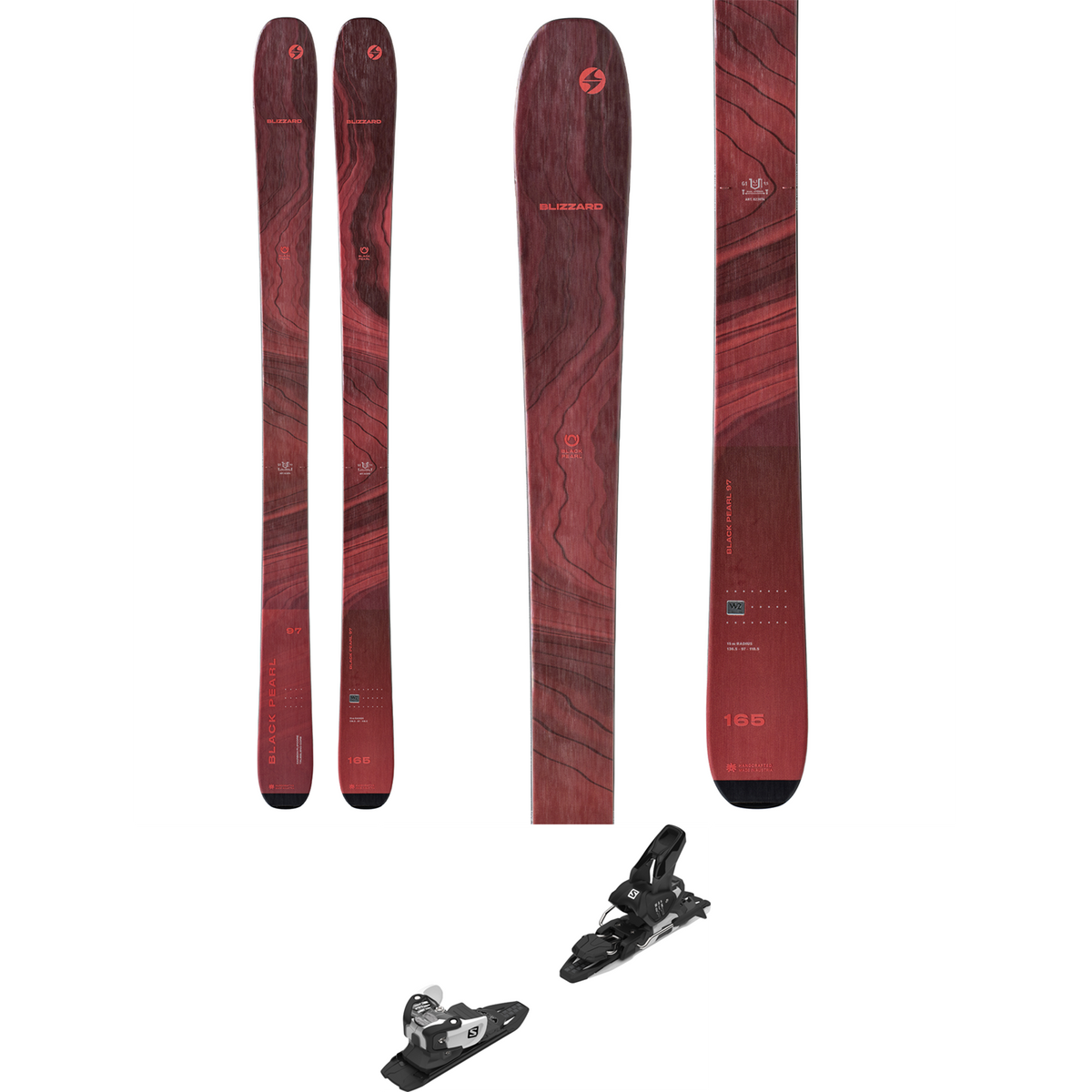 Blizzard Black Pearl 97 Skis + Salomon Warden 11 Demo Ski Bindings - Women's 2023