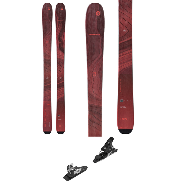 Blizzard Black Pearl 97 Skis + Salomon Warden 11 Demo Ski Bindings - Women's 2023