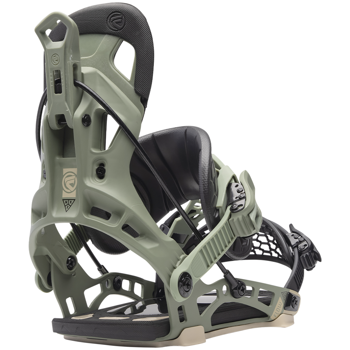 Flow NX2 Hybrid Snowboard Bindings 2024 Olive
