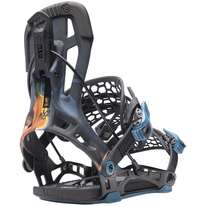 Flow NX2-TM Hybrid Snowboard Bindings 2024 Blue Flame