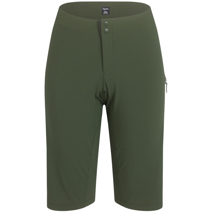 Rapha Trail Fast & Light Shorts - Women's Deep Olive Green/Olive Green