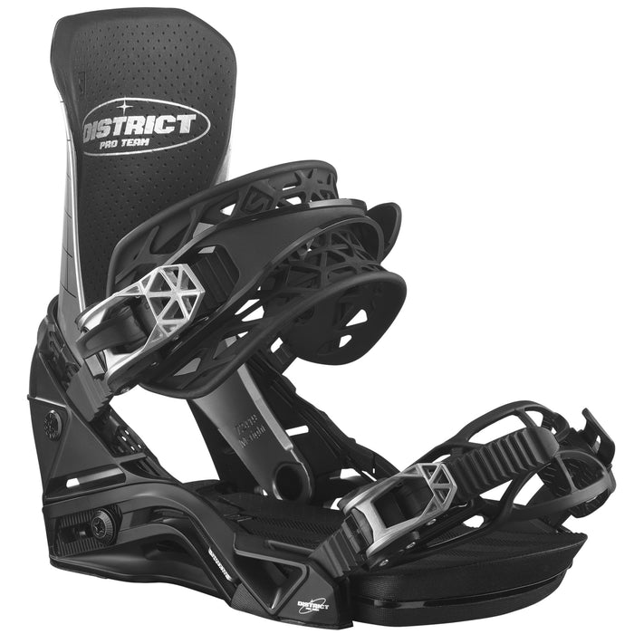 Salomon District Pro Team Snowboard Bindings 2024 Chrome