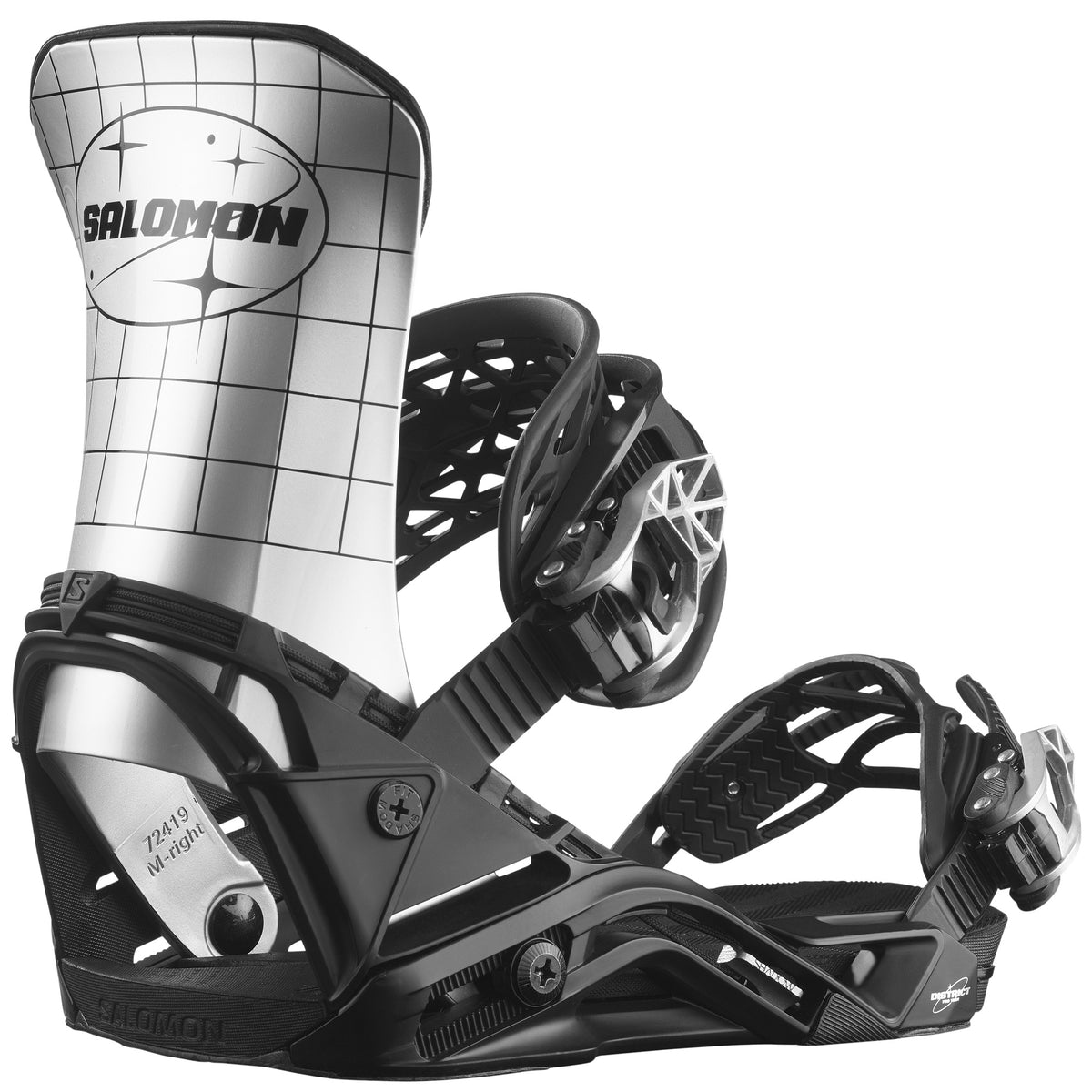 Salomon District Pro Team Snowboard Bindings 2024 Chrome