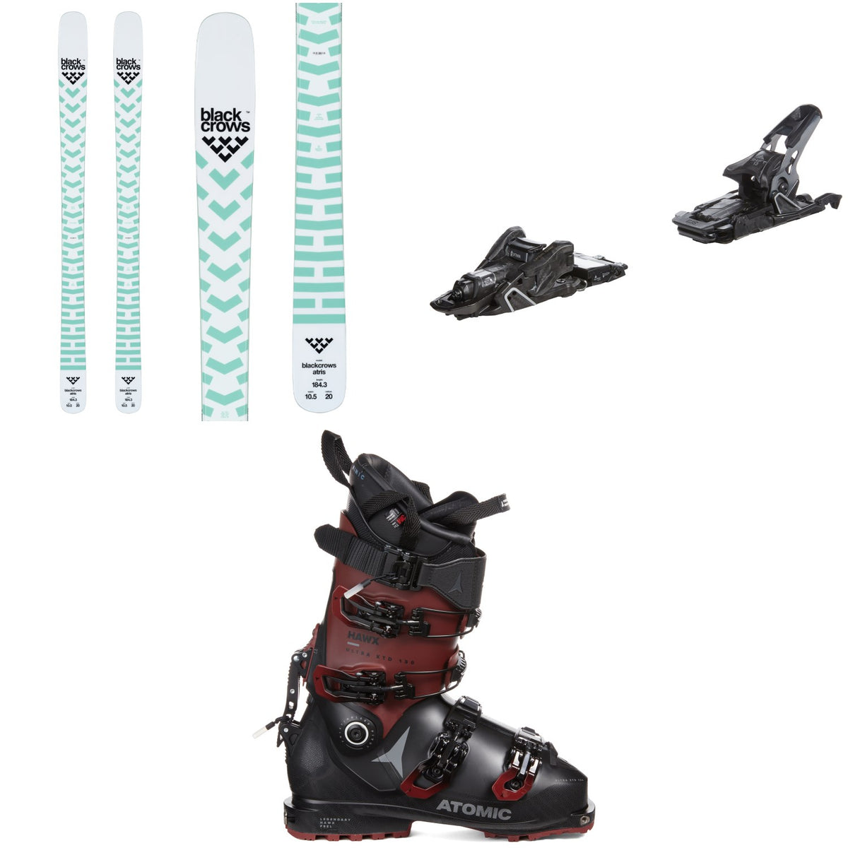 Black Crows Atris Skis + Salomon S/Lab Shift MNC 13 Alpine Touring Ski Bindings + Atomic Hawx Ultra XTD 130 CT GW Alpine Touring Ski Boots 2023