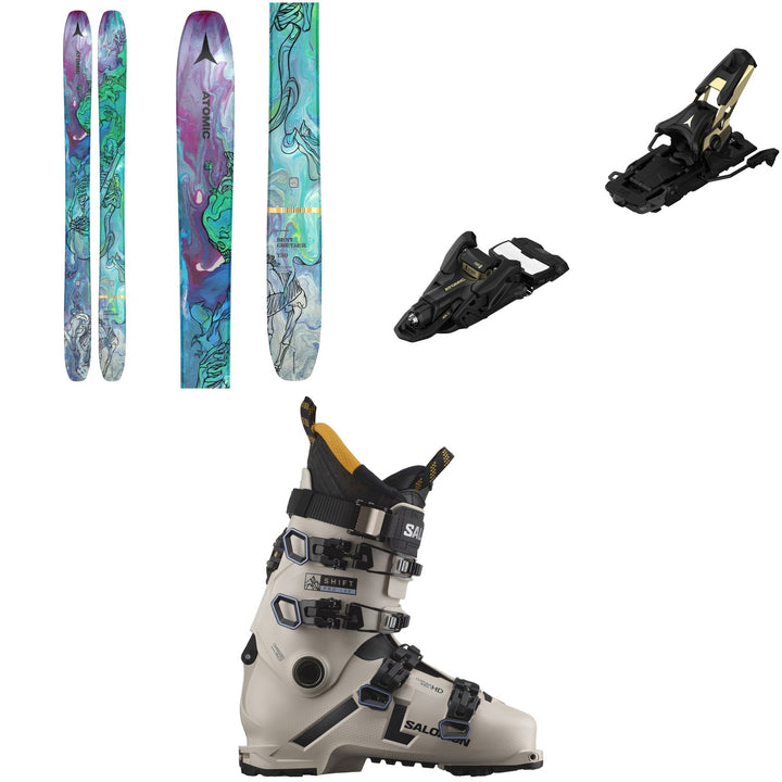 Atomic Bent Chetler 120 Skis + Atomic Shift MNC 13 Alpine Touring Ski Bindings + Salomon Shift Pro 130 Alpine Touring Ski Boots