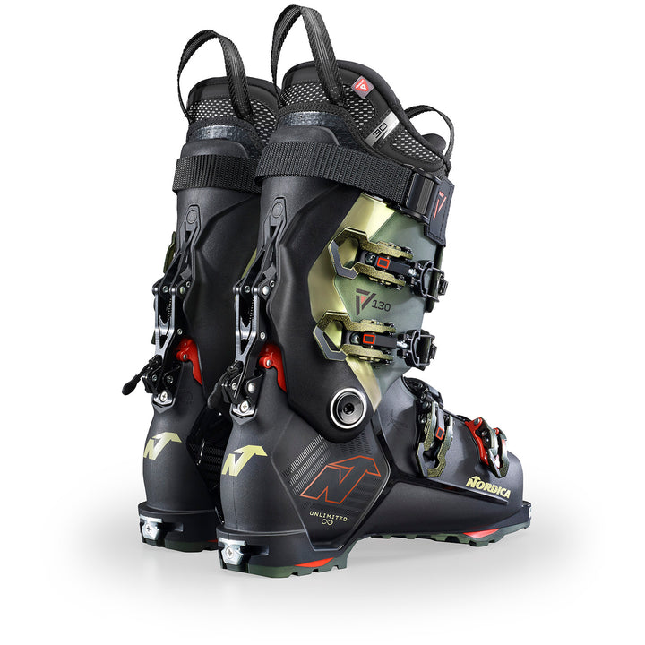 Nordica Unlimited 130 DYN Ski Boots 2025 Black/Irid Green/Red