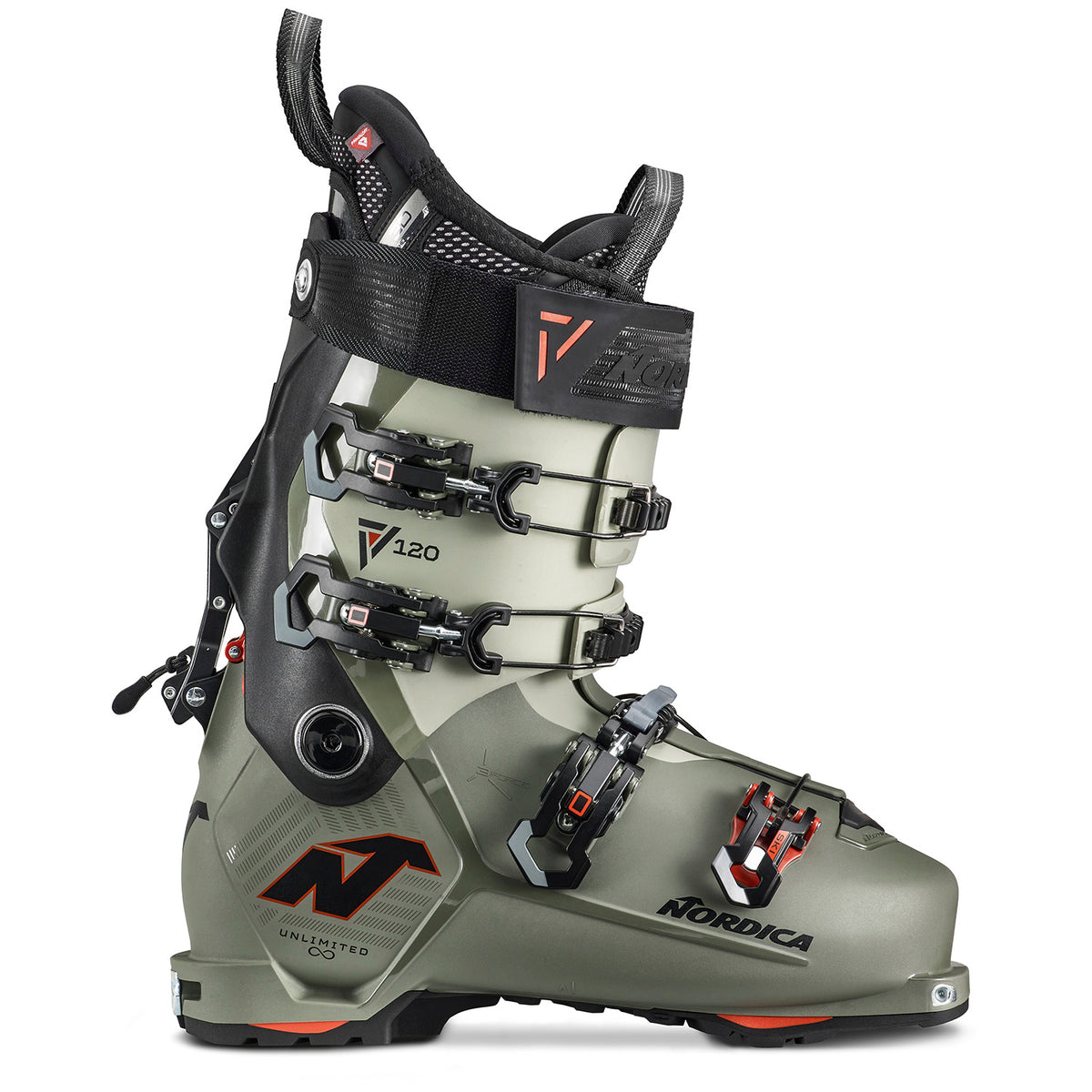 Nordica Unlimited 120 DYN Ski Boots 2025 Green/Black/Red