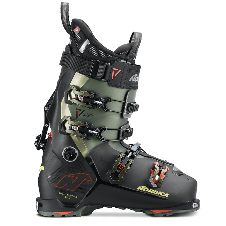 Nordica Unlimited 130 DYN Ski Boots 2025 Black/Irid Green/Red