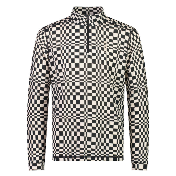 MONS ROYALE Cascade Merino Flex 200 1/4 Zip Top - Men's Checkers