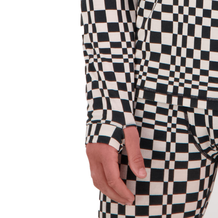 MONS ROYALE Cascade Merino Flex 200 1/4 Zip Top - Men's Checkers