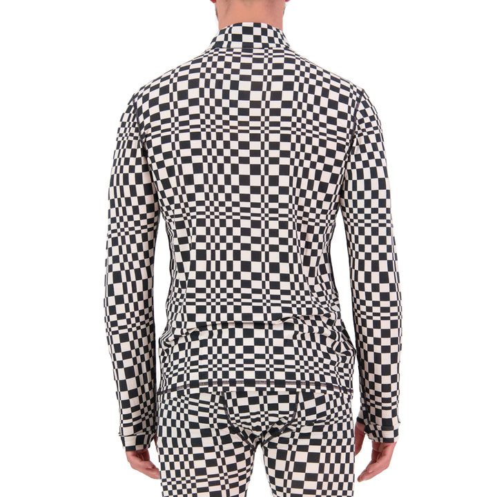 MONS ROYALE Cascade Merino Flex 200 1/4 Zip Top - Men's Checkers