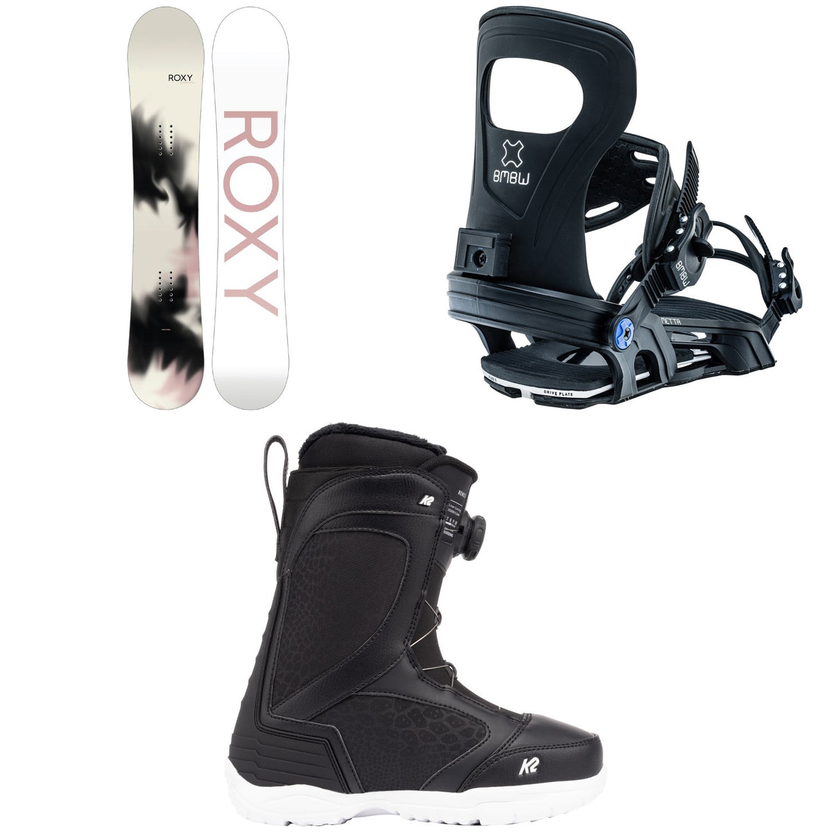 Roxy Raina LTD Snowboard + Bent Metal Metta Snowboard Bindings + K2 Benes Snowboard Boots - Women's 2023