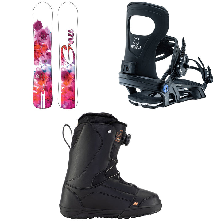 GNU Chromatic BTX Snowboard + Bent Metal Metta Snowboard Bindings + K2 Haven Snowboard Boots - Women's 2023