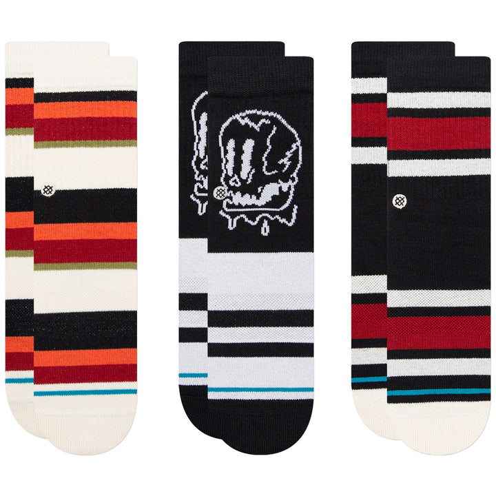 Stance Face Melter 3-Pack Socks - Kids' Black