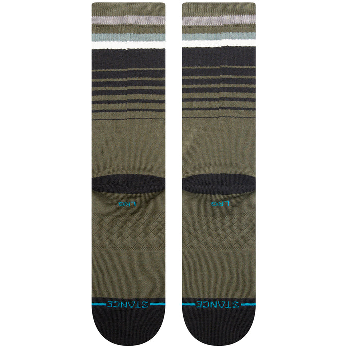 Stance Emmit Crew Socks Dark Green